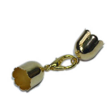 Flachkappelverschluss, 3mm, silber oder gold