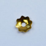 Perlkappe 4mm, 10 St., silber oder gold