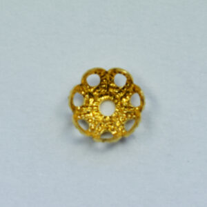 Perlkappe 5mm, 10 St., silber oder gold