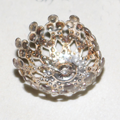 Perlkappe 5mm, 10 St., silber oder gold