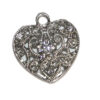 Anhänger Herz m.Straß 23mm silberfarbig