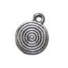 Anhänger Kreise 12mm antiksilber