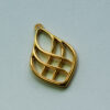Anhänger Blatt 50x30mm goldfarbig