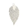 Anhänger Blatt 20x40mm silberfarbig