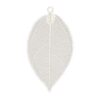 Anhänger Blatt 40x80mm silberfarbig
