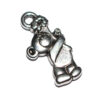 Anhänger Bär 17x10mm antiksilber