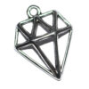 Anhänger Diamant 21x19mm antiksilber
