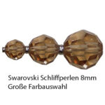 Swarovski Schliffperlen rund, 8mm, 10 St., verschiedene Farben