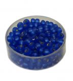 Rocailles Glasperlen mit Silbereinzug matt, 4.5mm rund, 17g im Döschen, verschiedene Farben - blau