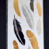 Tattoos gold-silber-schwarz 16x8cm, metallische temporäre Tätowierungen
