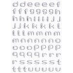 3D SOFTY Sticker-Set Kleinbuchstaben, ca. 100 Buchstaben zum Aufkleben, verschiedene Farben