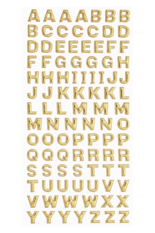 Sticker Buchstaben gold