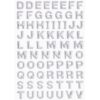 Sticker Buchstaben silber