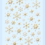 3D SOFTY Sticker-Set Eiskristalle, ca. 56 Aufkleber für Partys oder zum Dekorieren, gold oder silber