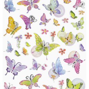 Sticker-Set Schmetterling II, attraktive Aufkleber für Partys oder zum Dekorieren