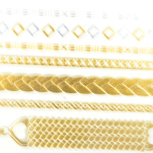 Shiny Tattoos gold-silber 16x8cm, metallische temporäre Tätowierungen