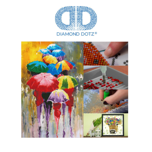 Diamond Dotz Disney Frozen II, "Sisters" Anna und Elsa, funkelndes Diamantbild zum Selbstgestalten, ca. 40 x 40 cm groß, Malen mit Diamanten
