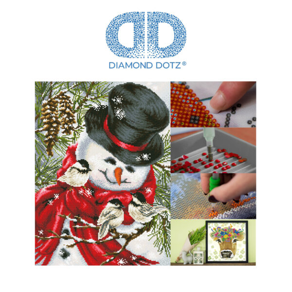 Diamond Dotz Disney Frozen II, "Sisters" Anna und Elsa, funkelndes Diamantbild zum Selbstgestalten, ca. 40 x 40 cm groß, Malen mit Diamanten
