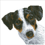Diamond Dotz Motiv “Hund”, funkelndes Diamantbild zum Selbstgestalten ca. 23 x 23 cm groß, Malen mit Diamanten