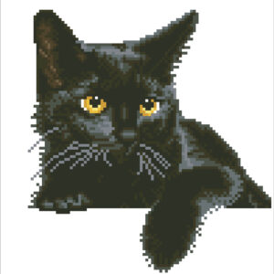 Diamond Dotz Motiv “Katze”, funkelndes Diamantbild zum Selbstgestalten ca. 28 x 35.5 cm groß, Malen mit Diamanten