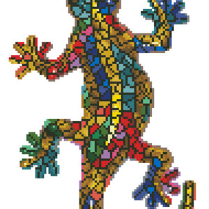 Diamond Dotz Motiv “Gecko”, funkelndes Diamantbild zum Selbstgestalten ca. 27 cm x 41 cm groß, Malen mit Diamanten