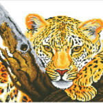 Diamond Dotz Motiv “Leopard”, funkelndes Diamantbild zum Selbstgestalten ca. 45,7 cm x 35,5 cm groß, Malen mit Diamanten