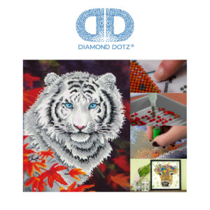 Diamond Dotz Motiv “Tiger”, funkelndes Diamantbild zum Selbstgestalten ca. 45,7 cm x 35,5 cm groß, Malen mit Diamanten