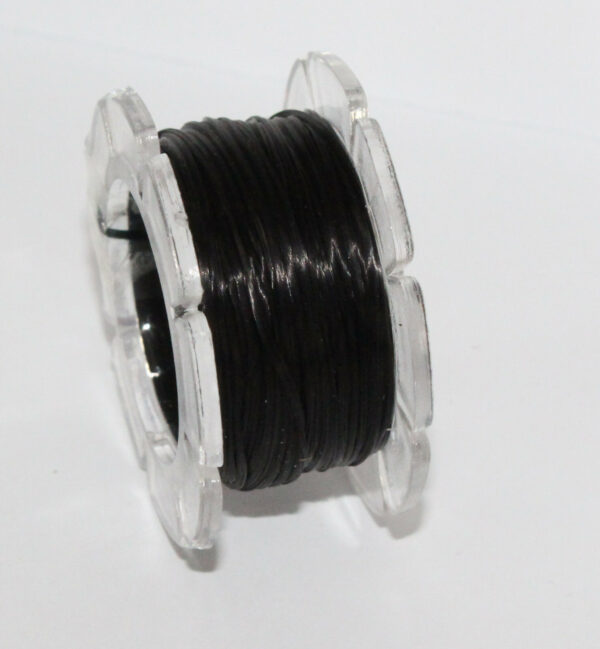 Gummifaden Stretch Magic, Durchmesser 0,8mm, Rolle mit 5m, Perlfaden zur Schmuckherstellung in verschiedenen Farben (transparent/schwarz)