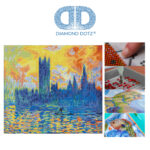 Diamond Dotz Motiv “London Parliament in Winter”, funkelndes Diamantbild zum Selbstgestalten ca. 46 x 41 cm groß, Malen mit Diamanten