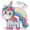 Diamond Dotz Motiv "Magic Rainbow", funkelndes Diamantbild zum Selbstgestalten ca. 20 x 20 cm groß, Malen mit Diamanten