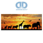 Diamond Dotz Motiv “African Sky”, funkelndes Diamantbild zum Selbstgestalten ca. 22,5 x 72 cm groß, Malen mit Diamanten