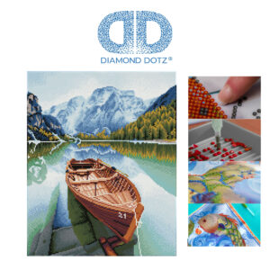 Diamond Dotz Motiv “Fjord Travel”, funkelndes Diamantbild zum Selbstgestalten ca. 51,5 x 41,5 cm groß, Malen mit Diamanten