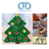 Diamond Dotz Motiv "Weihnachtsbaum", funkelndes Diamantbild zum Selbstgestalten ca. 13,5 x 13,5 cm groß, Malen mit Diamanten