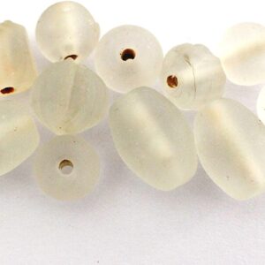 Glasperlen-Mischung matt – 250 Gramm im Beutel – Glas Perlen Mix 5-25mm – 7 unterschiedliche Farben