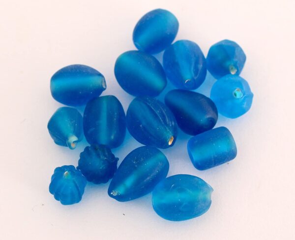 Glasperlen-Mischung glänzend - 250 Gramm im Beutel - Glas Perlen Mix 5-25mm - 9 unterschiedliche Farben - Amethyst
