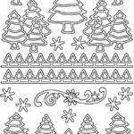 Konturensticker-Set “Tannenbaum”, attraktive Aufkleber mit Tannenbäumen zum Dekorieren zu Weihnachten, gold oder silber